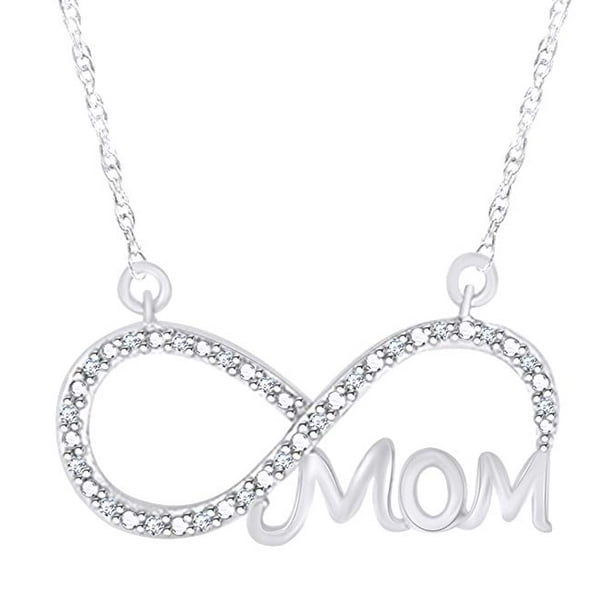 Wishrocks Mother Cute Family Pendant Necklace 14K Gold Over Sterling Silver for Mothers Day Wishrocks Mother Cute Family Pendant Necklace 14K Gold Over Sterling Silver for Mothers Day